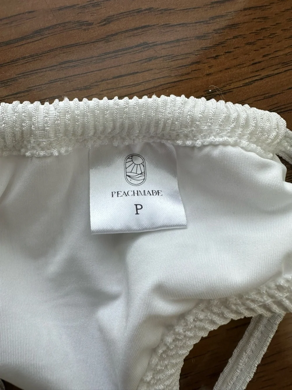 White Ribbed Bikini Top - Women Swim Bikini NWOT